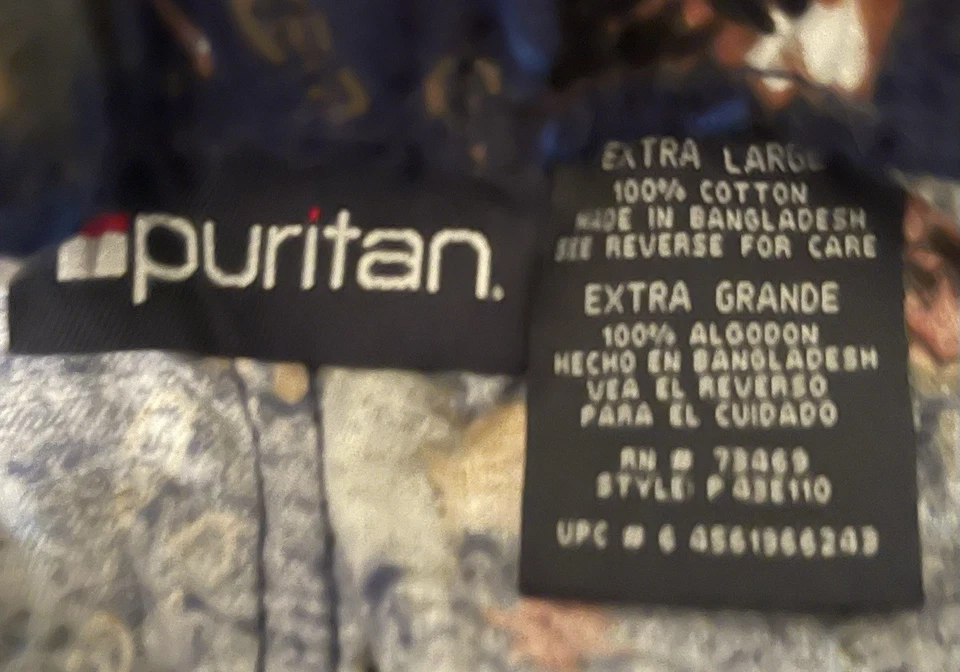 Calça lounge masculina Puritan XL verde urso polar e estampa azul lodge nova com etiquetas 2prs - Imagem 4 de 4