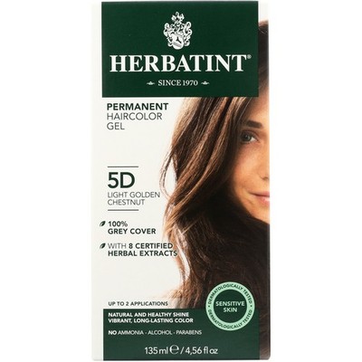 Herbatint Permanent Haircolor Gel 5D Light Golden Chestnut 170 Ml 4 Oz