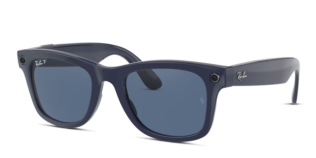 Ray-Ban  Wayfarer スマートグラス ブルー Ray-Ban Stories Wayfarer L Smart Glasses Blue Frame Polarized DB
