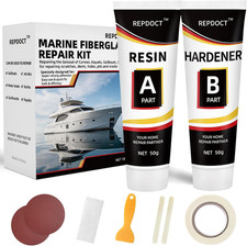 Fiberglass Boat Repair Kit White, Gel Coat Repair Kit for Boats