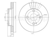 2X Metelli Bremsscheibe 23-0668C FüR Mazda
