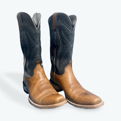 Resistol Men s Honey Bison Leather Western Cowboy Boots - 10 D