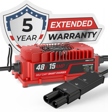 48 Volt Golf Cart Battery Charger for Yamaha G19 - G22 Golf Carts - 48V 15AMP Le