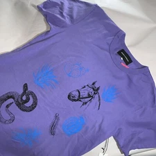 NWT  auth BIANCA CHANDÔN purple Size L western Tee SUPREME graphic