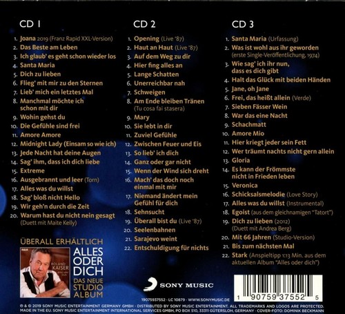 ROLAND KAISER - ALLES KAISER (DAS BESTE AM LEBEN) 3 CD NEU - Bild 2 von 2
