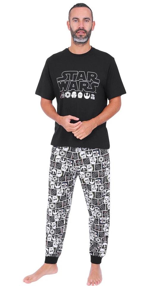 Mens Star Wars Long Pyjamas Set Small-3XLarge