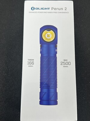 Olight Perun 2 BLUE Headlight Flashlight USB Magetic Rechargeable Waterproof
