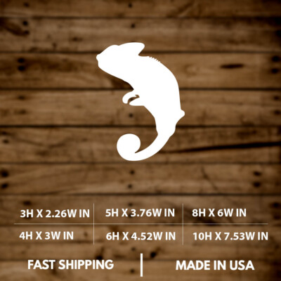 Chameleon|Reptiles|Animals|Silhouette|Vinyl Sticker|Decal for Window|Laptop|Car