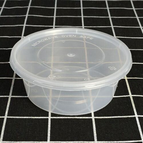 50Pcs Deli Pot Sauce Dip Plastic Clear Round Food Containers Chutney