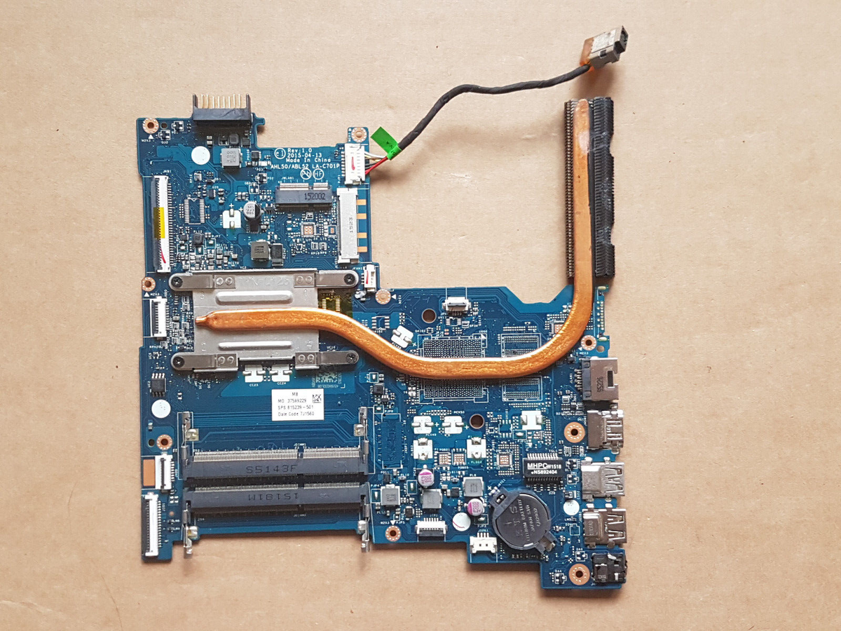 HP 15-AC Series Motherboard Intel i3-4005U 815239-501 LA-C701P