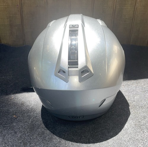 Silver HJC IS-33 Motorcycle Helmet - Open Face - Size Large - Picture 3 of 3