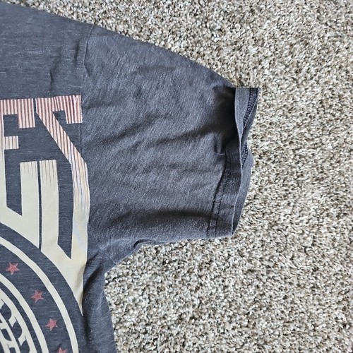 Billabong Surf "Make Waves Not War" Small Gray Full Front Graphic Short Sleeve - Picture 6 of 7