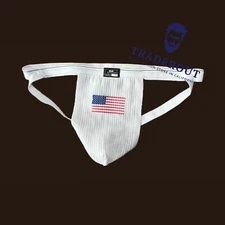 H.E.Arts USA Flag custom print McDavid Men white Jock strap jockstrap underwear