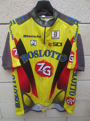 Maillot Cycliste Roslotto ZG Mobili 1997 – Biemme, Taille XL, équipe Cycliste Vintage