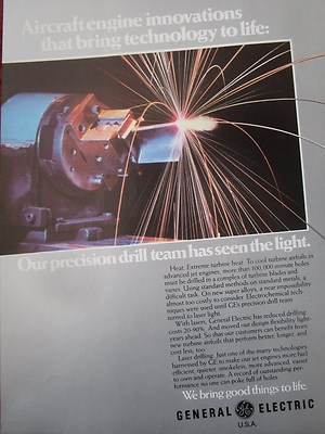 3/82 PUB GENERAL ELECTRIC AIRCRAFT ENGINE INNOVATION PRÄZISIONSBOHRER TURBINE AD
