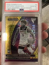 2021 Panini Flux Anthony Edwards Titan Gold Rookie Card #18/18 PSA 10!
