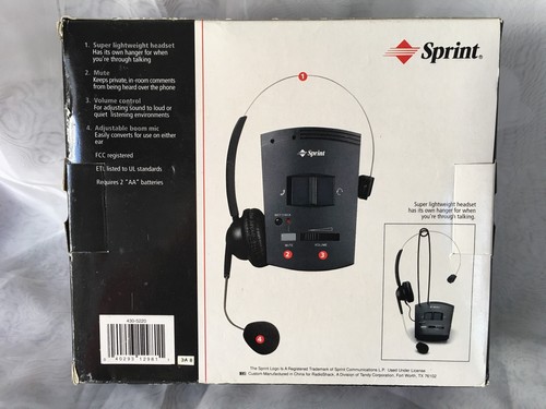 Sprint Hands Free Telephone Headset SP 220 Super Lightweight 43-5220 Adjustable - Afbeelding 2 van 12