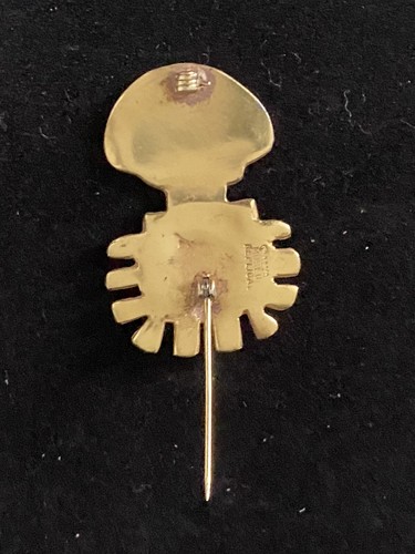 Vintage Alva Museum Repliken Pin Mann der Sonne vergoldetes Design - Bild 3 von 7