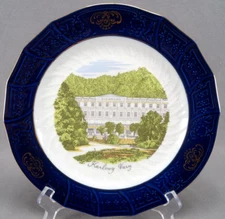 Fischer & Mieg Pirkenhammer Rose Czech Cobalt & Gold Richmond Hotel Plate