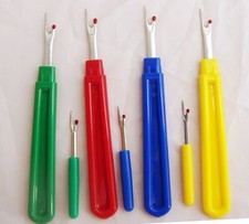 Large + Small Seam Rippers Set of 2 safety caps Stitch Unpicker Quick Thread UK