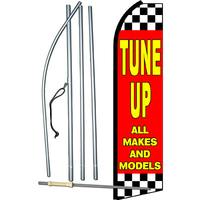 Tune Up Flag with Flag Pole and Spike