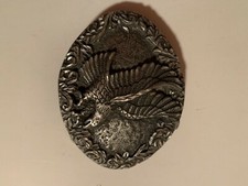 Belt Buckle: EGE 1993 3D Bald Eagle Descending in Flight Made in USA