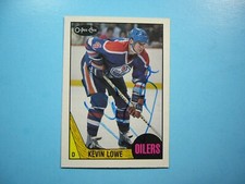 1987/88 O-PEE-CHEE NHL HOCKEY CARD #200 KEVIN LOWE NM SHARP!! AUTO AUTOGRAPH OPC