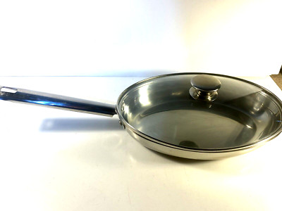 Wolfgang Puck 12' Oval Fish Fry Pan Bistro Collection 18-10 Omelette Stainless 