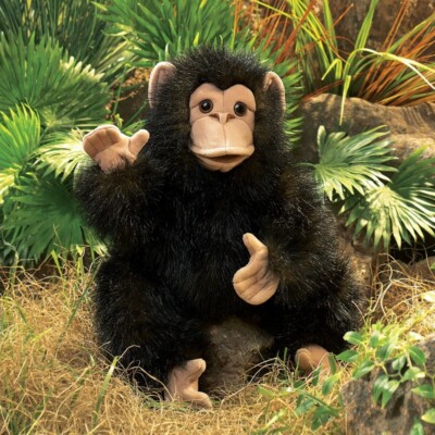 NEW PLUSH SOFT TOY Folkmanis 2877 Baby Chimpanzee Hand Puppet