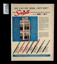 1955 Scripto Pens Gift Sets Service Station Writing Tool Vintage Print Ad 34687