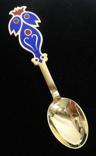 Cuchara de Navidad Michelsen Carl-Henning Pederson Blue Bird 1974 plata esterlina - Imagen 1 de 5