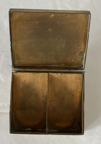 ANTIKE JAPANISCHE BRIEFMARKENBOX MEIJI ZEIT 1868-1912 GEMISCHTES METALL KUPFER AUF MESSING - Bild 5 von 13