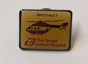 Aeromed-1 The Tampa Central Hospital Air Care Team Rescue Medical Helicopter Pin