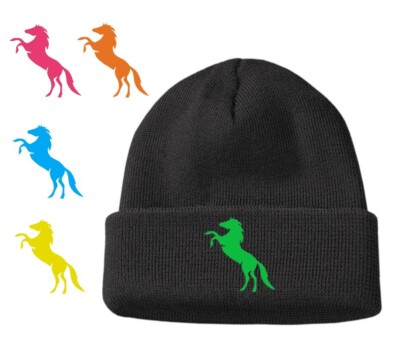 Personalisierte Geschenke für Ihn Ihr Geburtstagsgeschenk Papa Mama Pferd Wollmütze Beanie Mütze