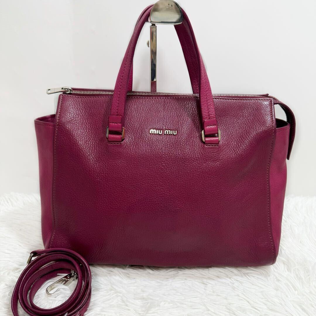 Miu Miu Women's Archive 2way Handbag Shoulder Bag Leather Miu Miu Women's Archive 2way Handbag Shoulder Bag Leather