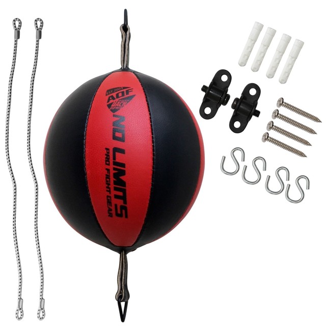 Amber Fight Gear Genuine Leather Speed Bag Heavy Duty Leather Hanging