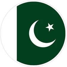 (NOT A PATCH) Pakistan Country Round Shape Flag Heat Transfer Vinyl Iron On HTV