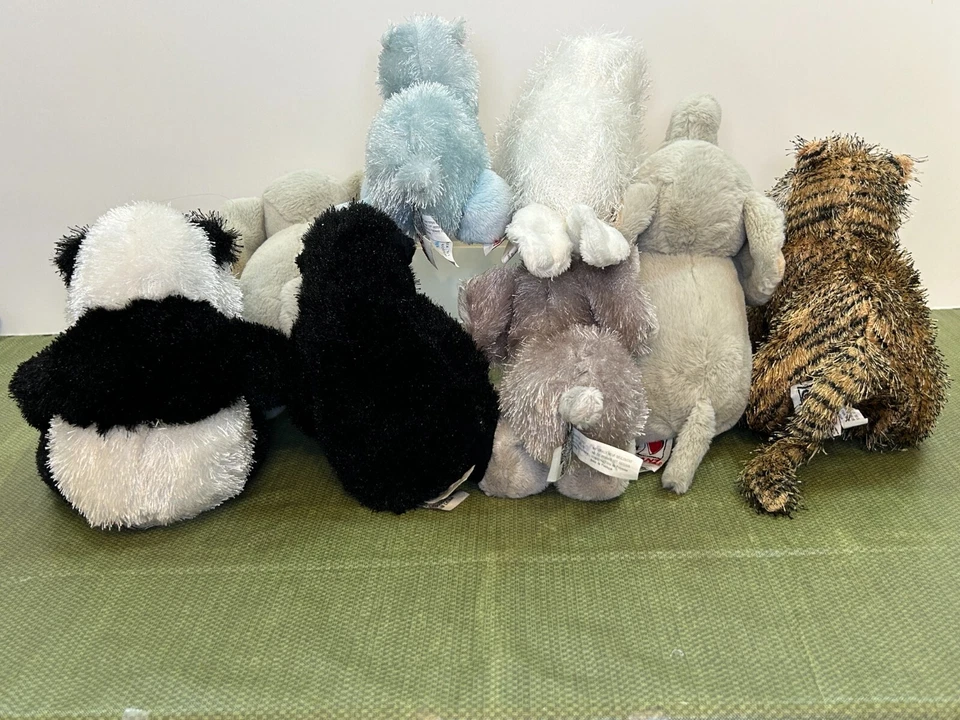 Ganz Webkinz Zoo Animals Lot of 7 Elephants, Tiger, Gorilla, Hippo + No Codes - Image 4 of 4