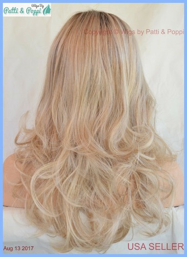 Peluca Monotop Frontal Encaje Limelight Clr Sombreada Galleta Sexy Rubia Enraizada HERMOSA - Imagen 11 de 12
