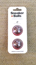 Sneaker Ball "Deodorize Gym Bags, Shoes, Lockers" (Fresh Clean Scent) 2pk ~ NEW