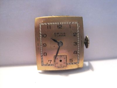 Antique Gents Driva Watch Movement 17 jewels. 20 x 17 mm