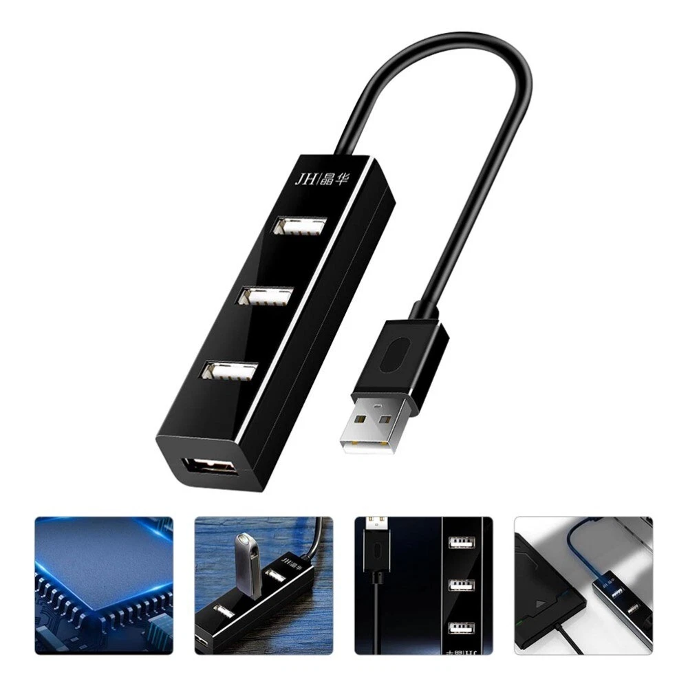 4-Port USB 2.0 Hub Extension Cable for PC with Multiple Connectors