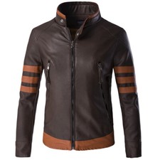X-MEN Origins Wolverine PLeather Jacket Coat Xmas Costume Cosplay