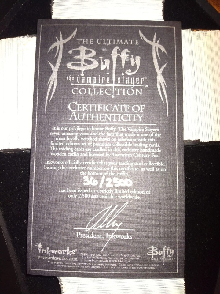 RARE COFFIN TRADING CARD BOX SET BUFFY THE VAMPIRE SLAYER