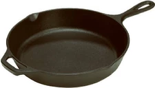 Skillet, Seasoned Cast Iron, 13-1/4-In.