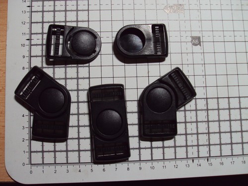 4 Stk. Kunststoff drehbar (90°) Schnallen für Gurtband - 25 mm Beutel Gurte Clips "BD-O" - Bild 3 von 6