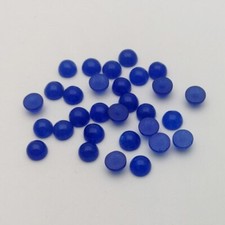 Wholesale 50pcs 4mm Natural Blue Stone Round Cab Cabochon Beads No Hole