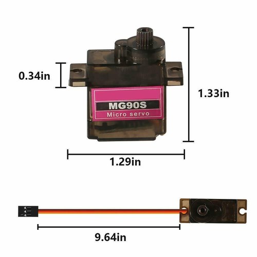 5pcs Metal Gear MG90S Micro Digital Servo for RC Airplane Helicopter Car Boat - Picture 5 of 6