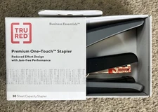 TRU RED™ One-Touch Executive Desktop Stapler, 30-Sheet Capacity, Black (TR58489)