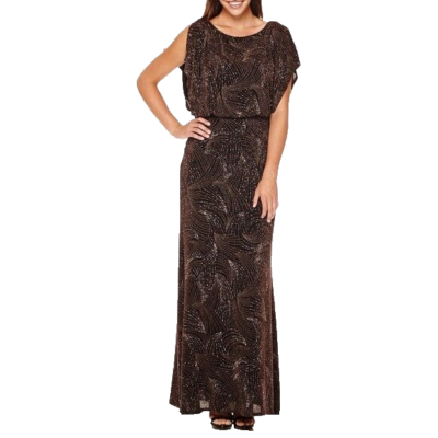 NWOT Sangria Glitter Blouson Jersey Dress/Gown Brown Size 6 | eBay NWOT Sangria Glitter Blouson Jersey Dress/Gown Brown Size 6 | eBay